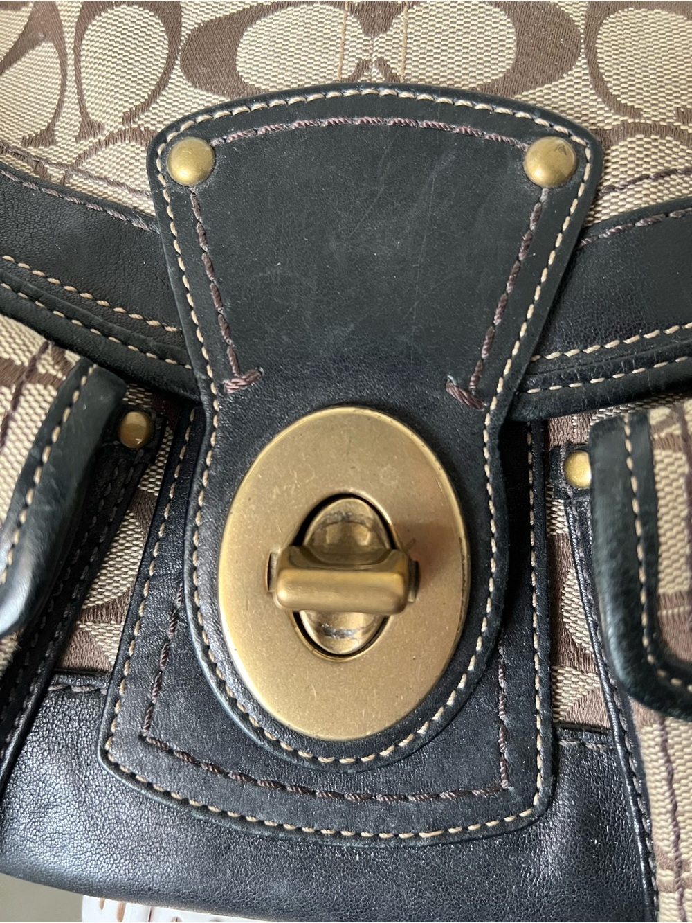 Coach Legacy Leigh Signature Canvas and Black Leather Shoulder Bag - Picture 10 of 16